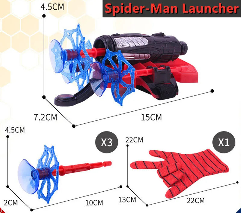 High Quality Kids Superhero Costume Spider Man Jumpsuit with Web Shooter Halloween Performance Outfit Holiday Gifts Boys Girls