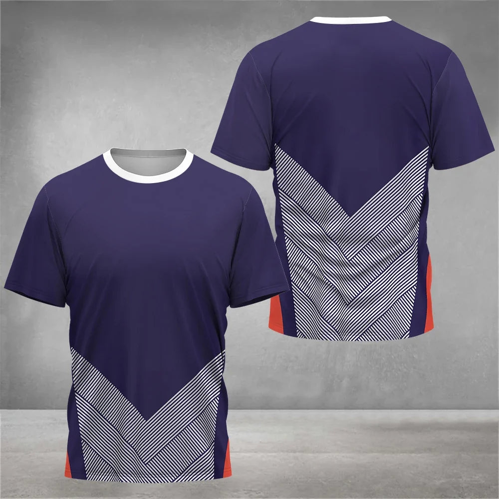 Badminton Tennis Sports Men's T Shirt Casual O-neck Loose Short Sleeve Tops Fashion 3D Print Gym T-shirt Man Outdoor Running Tee