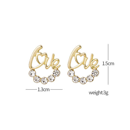 S925 Silver Needle New Love Design Sense Unique Small Group Earrings Simple Black Women's Ear Jewelry Wholesale And Retail