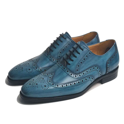 Wedding Men's Leather Shoes Genuine Leather Shoes High Quality Fashion Trendy Official Formal Leather Dress Shoes