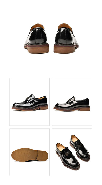 Leather Men Formal Shoes Luxury Brand 2025 Men's Loafers Dress Moccasins Breathable Slip on Brown Driving Shoes Plus Size 37-45