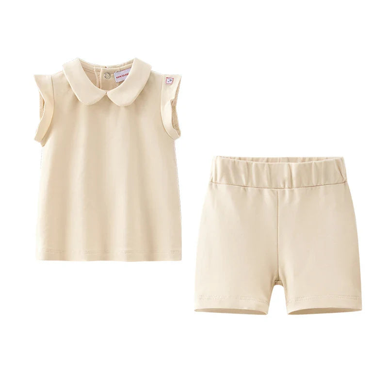 Family clothes with pockets summer label design children's boy and girls dress shirts baby set teenage skirt set