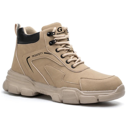 high-top Men Safety Shoes Protection Shoes Anti-Smash Anti-puncture Work Boots Indestructible Shoes Fashion Working Sneakers