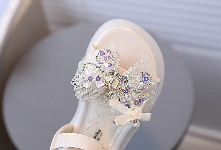 2026 Princess Girls Sandals Summer Children Beach Shoes Girls Open-toed Sandals Soft PU Leather Flat Kids Sandals For Girl