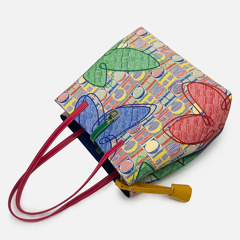 Letter Printing Design Shoulder Bag Large Capacity Women's Crossbody Bag Premium Feeling Versatile Ladies Handbag Fashion