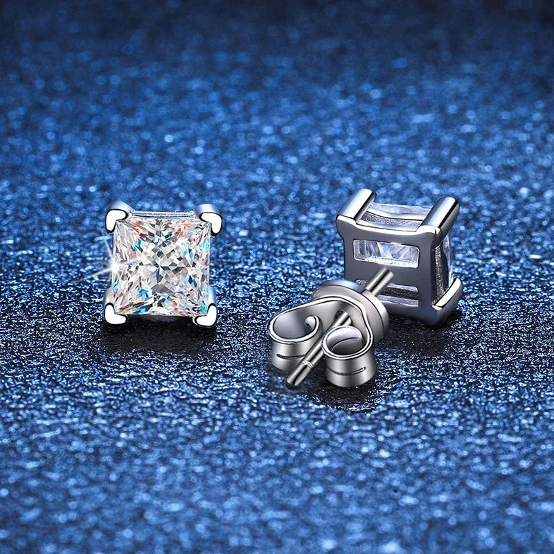 1ct D Color Moissanite Stud Earrings For Women Luxury Jewelry Original 925 Sterling Diamond Wedding Party Earring Gift