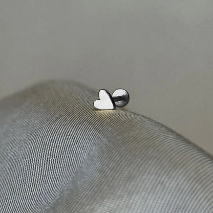 Heart Round Ball Flat Helix Piercing Earring 925 Sterling Silver Ear Studs Geometric Zircon Exquisite Trinket Studs Aretes