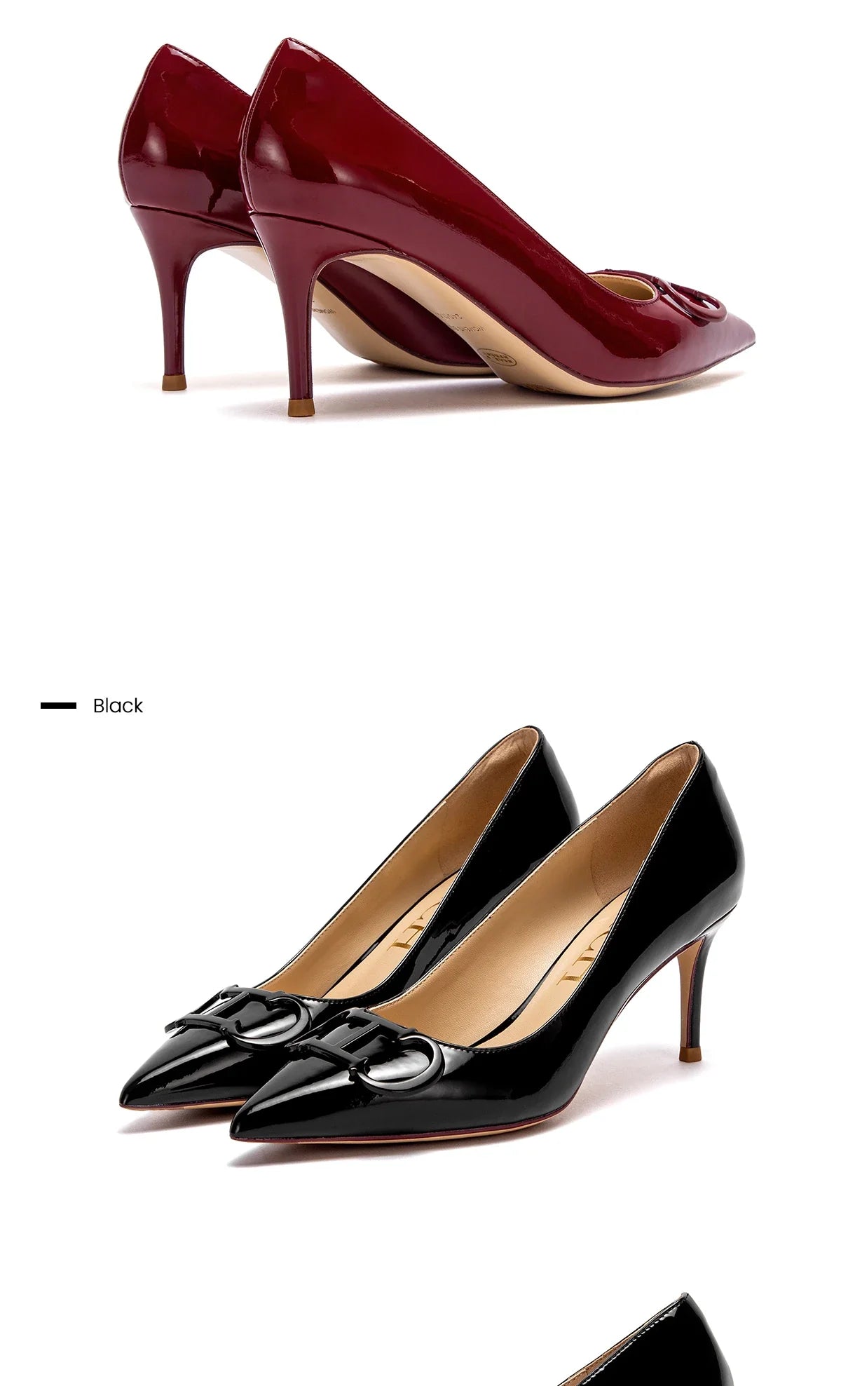 Solid Colour Classic Style New Women's Single Shoes Retro Simple Exquisite Workmanship Versatile Women's High-heeled Shoes