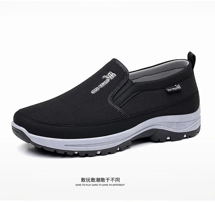 Loafers Men Sneakers Mesh Breathable Non-Slip Slip On Vulcanized Shoes Soft Sole Solid Color Comfortable Water Shoes