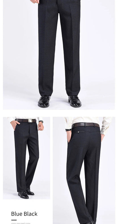 New Men's Autumn Thick Summer Thin Casual Suit Pants Classic Business Fashion Stretch Trousers Male Brand Clothes GOZBKF