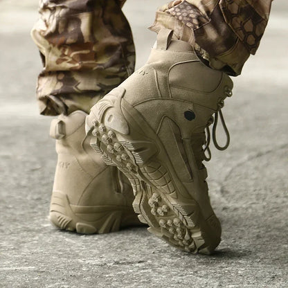 2024 Fashion Men's Desert Combat Boots Outdoor Leather Hiking Shoes Men Hunting Work Safty Boots Men's Short Boots ankle boots