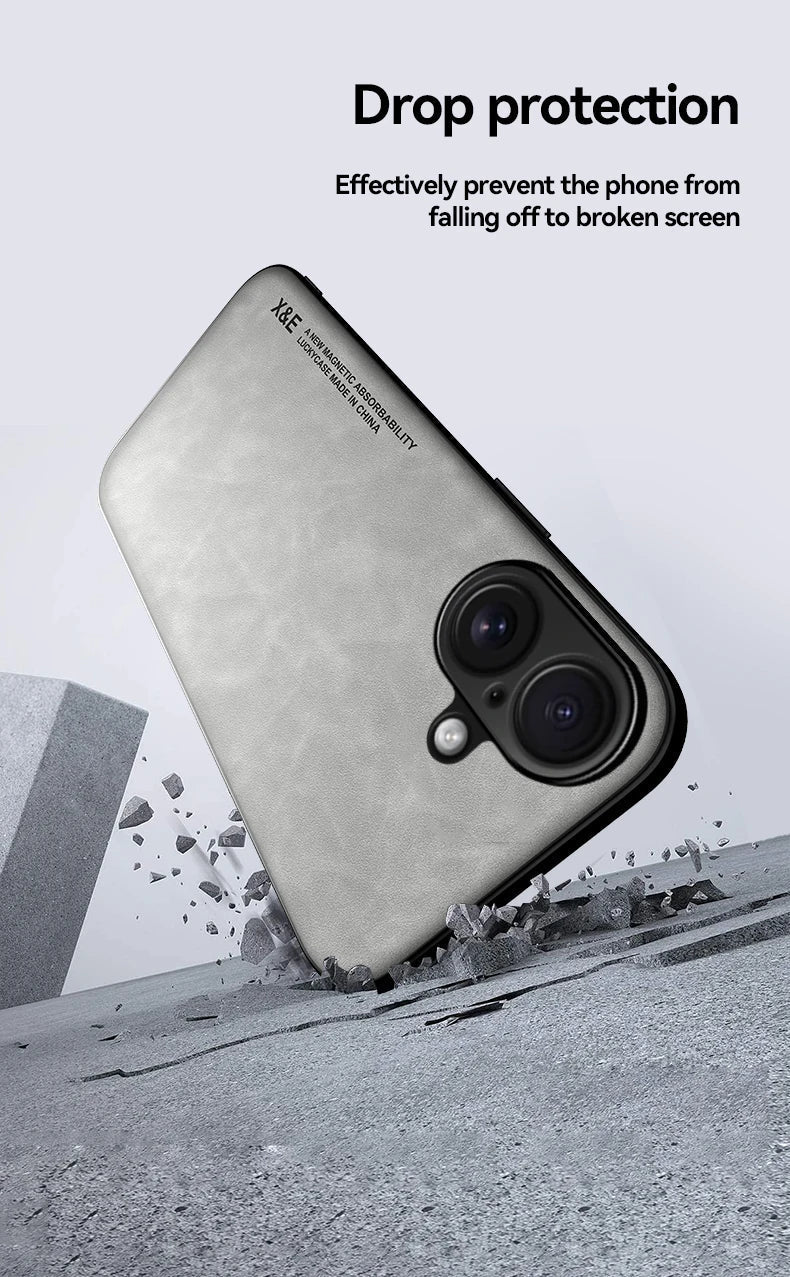 Shockproof Case for iPhone 17 Pro Max 17 Air Protective Cover Magnetic Car Holder Phone Coque Fundas For iPhone 16 Pro 16E