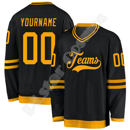 NewFashion Hockey Jersey Custom Name Team Logo Number Colorful Pullover Long Sleeves 3DPrint Harajuku Casual Funny Sweatshirts A