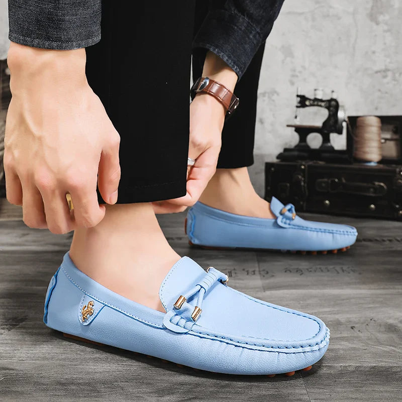Summer Mens Fashion High Quality Outdoor Casual Leather Shoes Comfortable Breathable Classic 2024 New Slip on Men's Shoes