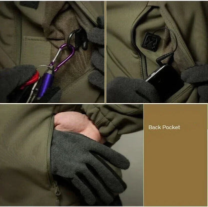 Winter Autumn Fleece Men Jacket Tactical Waterproof Suit Outdoor Fishing Hiking Camping Tracksuits Coat Thermal Suit
