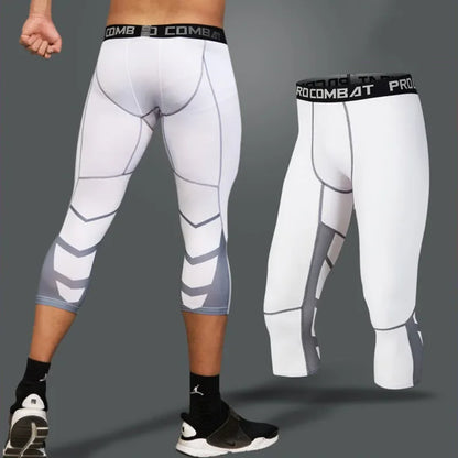 Men's Compression Pants for Running Cycling Basketball Soccer Elasticity Sweatpants Fitness Tights Legging Trousers Rash Guard