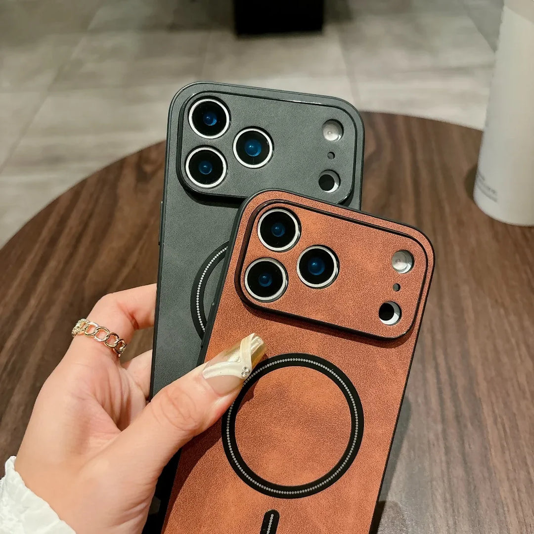 Magnetic Leather Case for iPhone 17 Pro Max 17 Air 17Pro