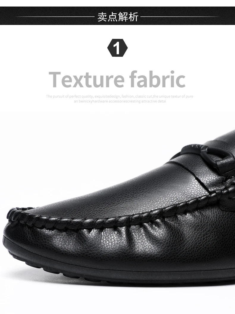 Mocassins Minimalistas Masculinos Sapatos Casuais de Couro Confortáveis Para Homens Sapatos de Condução Antiderrapantes Sapatos de Escritório Slip-on Tamanho Grande 46