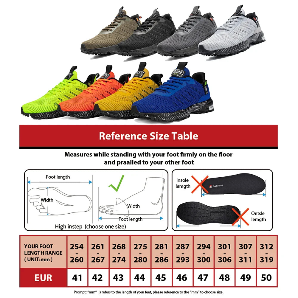 Professional Running Shoes For Men Lightweight Men's Designer Mesh Sneakers Lace-Up Male Outdoor Sports Tennis Shoe