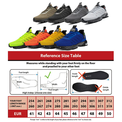Professional Running Shoes For Men Lightweight Men's Designer Mesh Sneakers Lace-Up Male Outdoor Sports Tennis Shoe