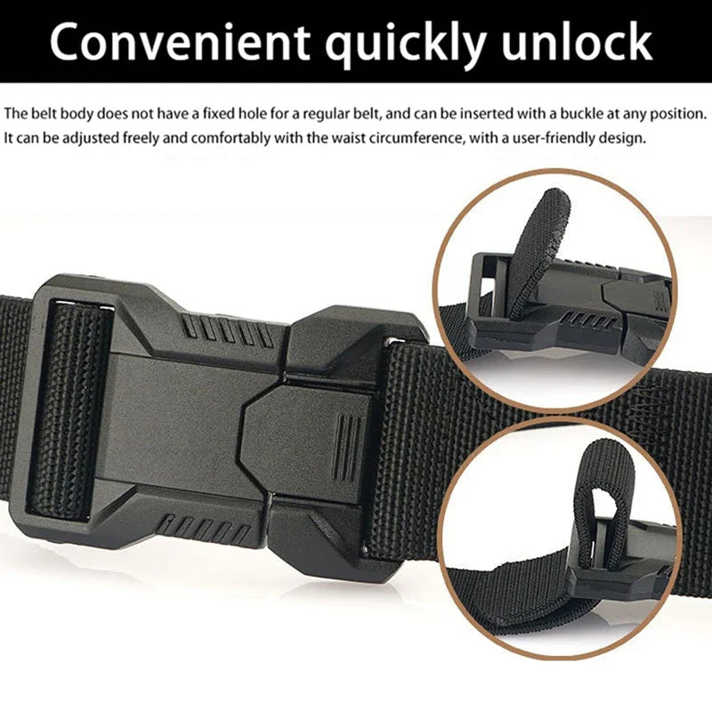 1Pcs Men's Tactical Sports Belt Adjustable Quick Release Buckle Multipurpose Outdoor Training Mountaineering Belt For Ideal Gift