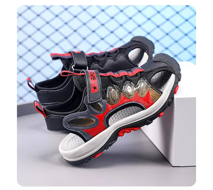 Summer Sport Sandals for Children's 5-16 Years Boys Breathable Anti-Slip Beach Water Shoes Outdoor Anti-Bump Walking Sandails