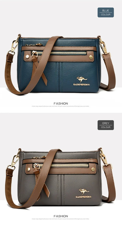 High Quality Leather Purses and Handbag Women Bag Luxury Designer Shoulder Crossbody Sac Ladies Casuial Messenger Tote Bag 2024