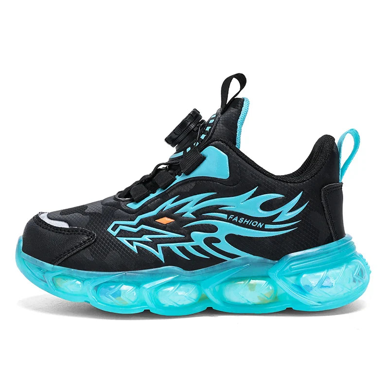Fashion Children's Leather Casual Shoes For Boy Sneakers Breathable Kids School Walking Non-slip Sport Running Shoes Outdoor