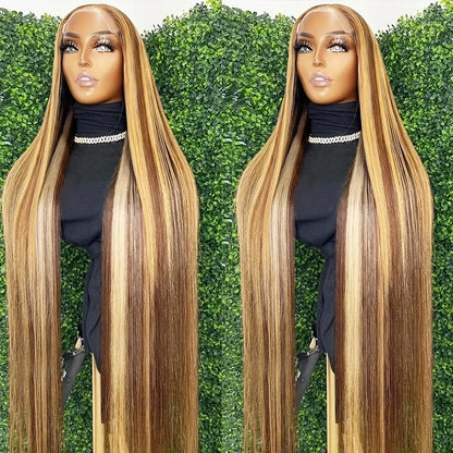 straight hd lace frontal wig 13x6 highlight wig 13x4 lace frontal blonde wig bone straight human hair wigs Brazilian