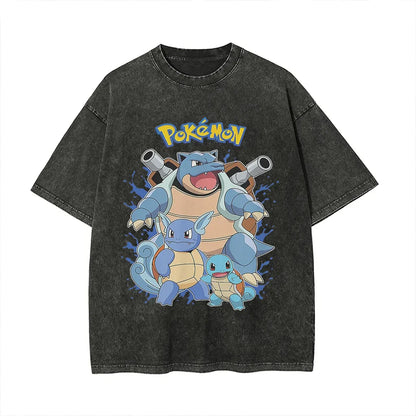 Vintage Wash T-Shirt Man Women Graphic Tee Short Sleeve Tee Loose Casual Tops Y2k Summer