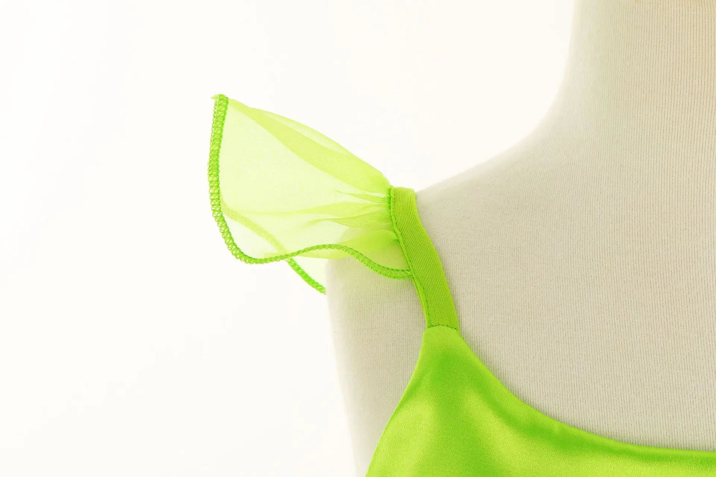 Kids Girl Cosplay Bell Costume Halloween Role Playing Green Dress Fancy Fairy Princess Cosplay Birthday Party Dresses Knee Lengt