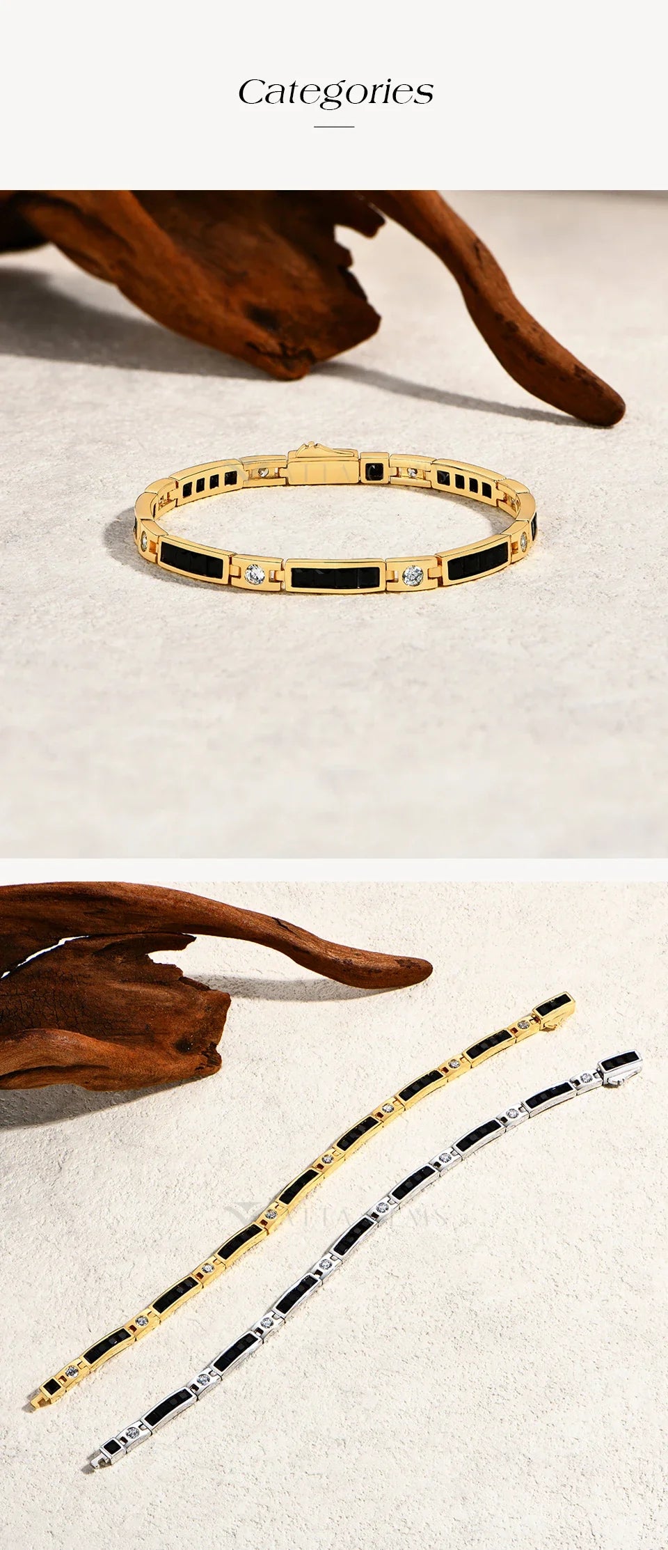 Princess Cut 3*3mm Black Spinel Bracelets forWomen Men S925 Silver Zircon Tennis Bracelet Fine Jewelry With Certificate