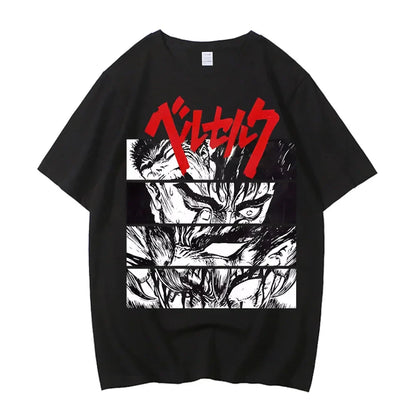 Anime Berserk T-shirt Summer Women's Short Sleeve T-shirt Printed Top 2025 Trendy T-shirt Fan Clothing Graphic T Shirts Y2K Tops