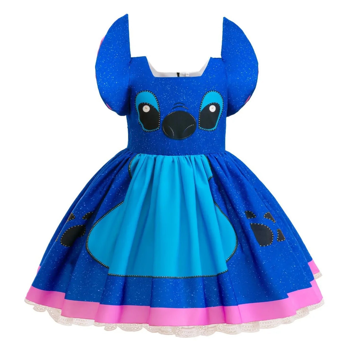 Vestido Lilo Stitch Meninas Disney Stitch Desenho Animado Cosplay Fantasia de Carnaval 2-10 Anos Crianças Desenho Animado Estampado Roupas de Festa de Halloween