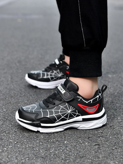 New children's shoes boys cartoon spider sneakers students casual light running shoes children's non-slip basketball shoes 26-38