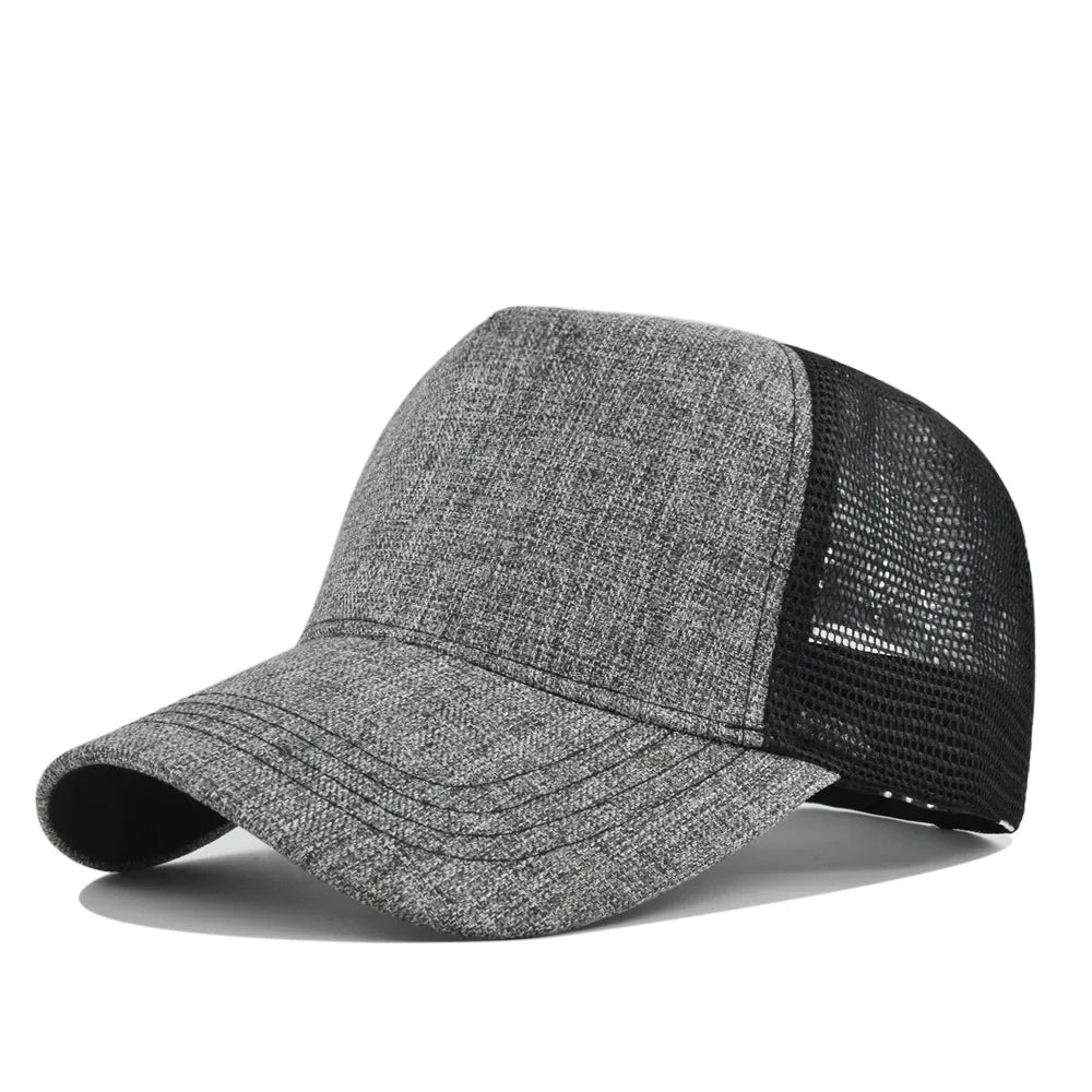Fashion SunHat Outdoors Trucker Hat Cotton Mesh BreathableBaseball Cap Women Men Summer Sunshade MeshCap Truck Hat Cap Wholesale