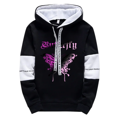 Girls Urban Fashion Loose Coat Letter Print Hoodie for Woman High Grade Y2K Korean Style Hooded Long Sleeve Sweatshirt