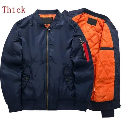 2025 New Jacket Mens Autumn and Winter Thickened Outdoor Baseball Suit Windproof Coat Men Casual Camping Lightweight Windbreaker