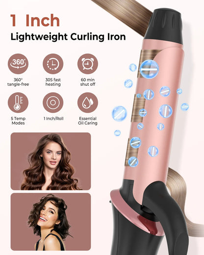 Ceramic Mini Hair Curler 25mm Travel Curling Iron Dual Voltage Curling Wand Small Hair iron Styler Curly Hair Products