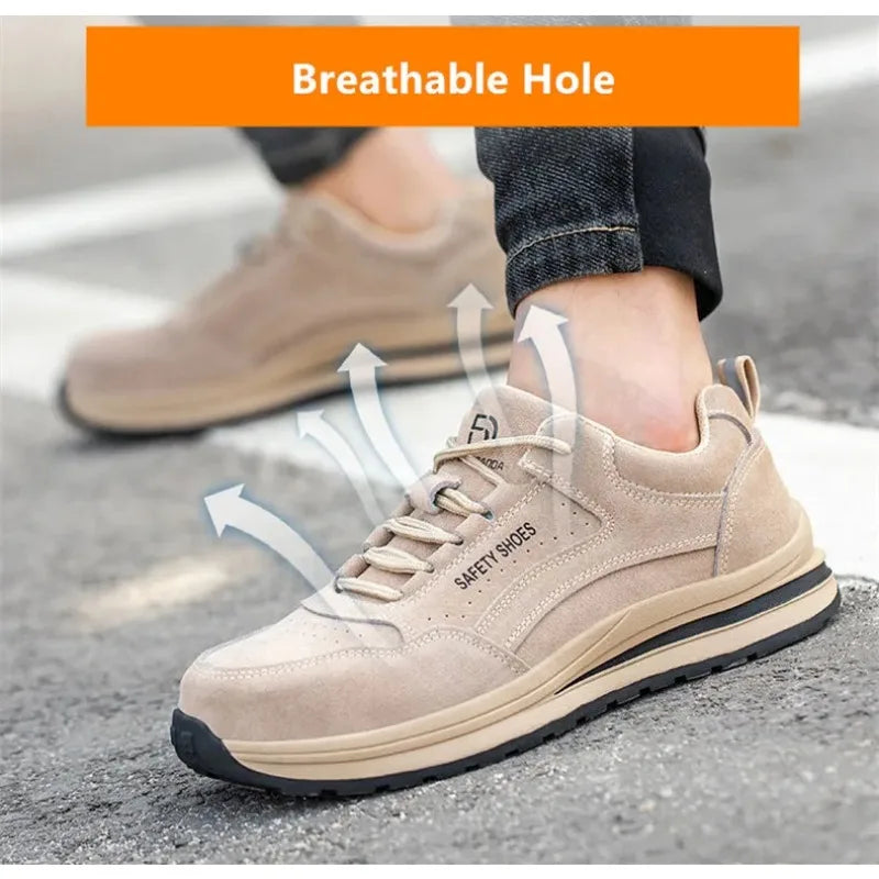 safety autumn shoes breathable work shoes anti stab work sneakers with steel toe indestructible shoes anti smashing safety shoes