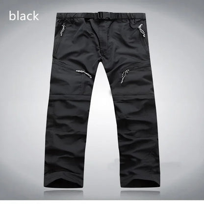 Men Quick Dry Outdoor Pants Removable Hiking&Camping Pants Male Summer Breathable Hunting&Climbing Pants S-XXXL 4 Color