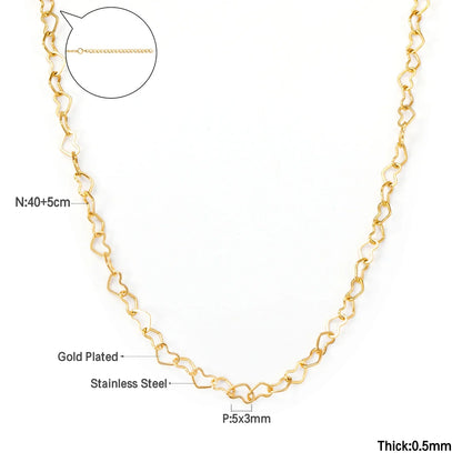 Fashion Collier Simple Heart Girls Pendant Necklace Small Love Shape Stainless Steel Hearts Clavicle Choker Jewelry