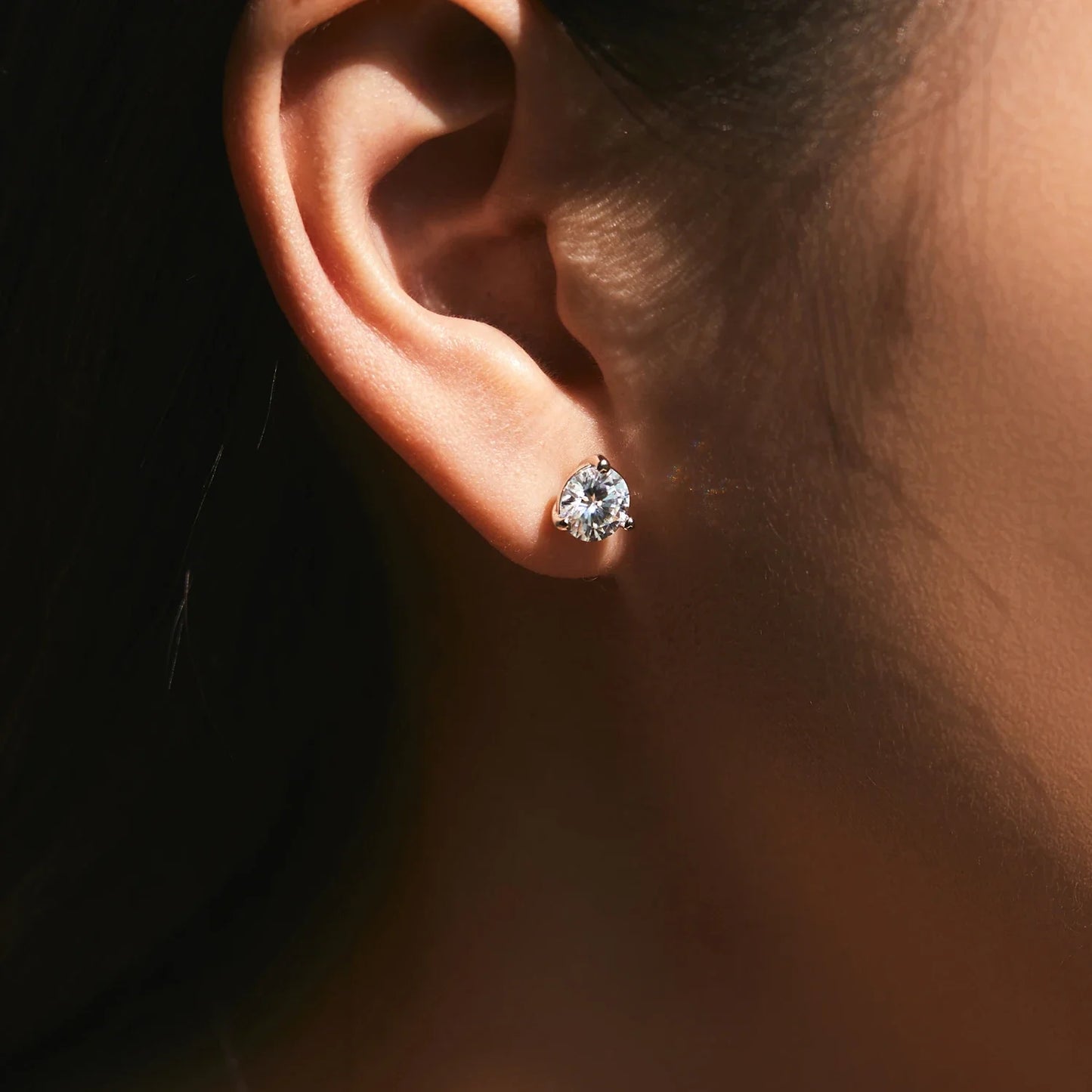 D Color 1CT Moissanite Earrings 925 Sterling Silver Sparkling Three Prong Setting Stud Earrings For Women Wedding Jewelry
