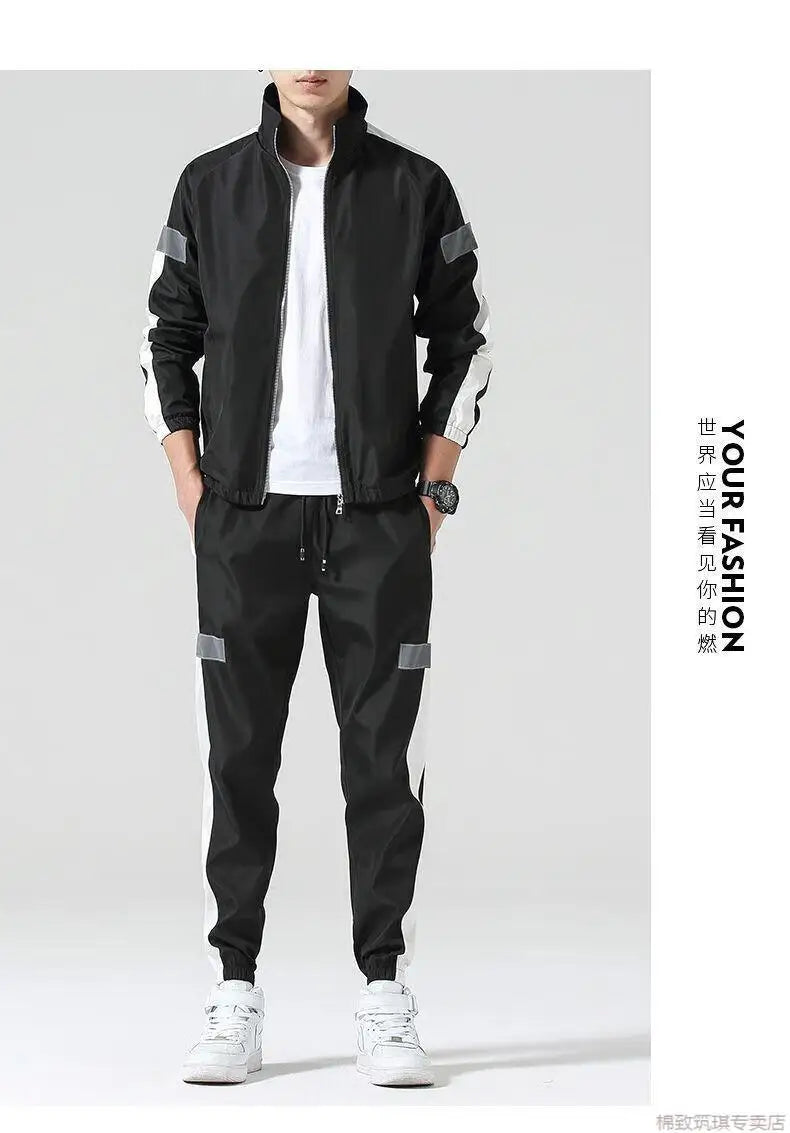 Sports Suit Men's Spring and Autumn Casual Running Sportswear Cardigan Casual Sweater Three-piece Suit