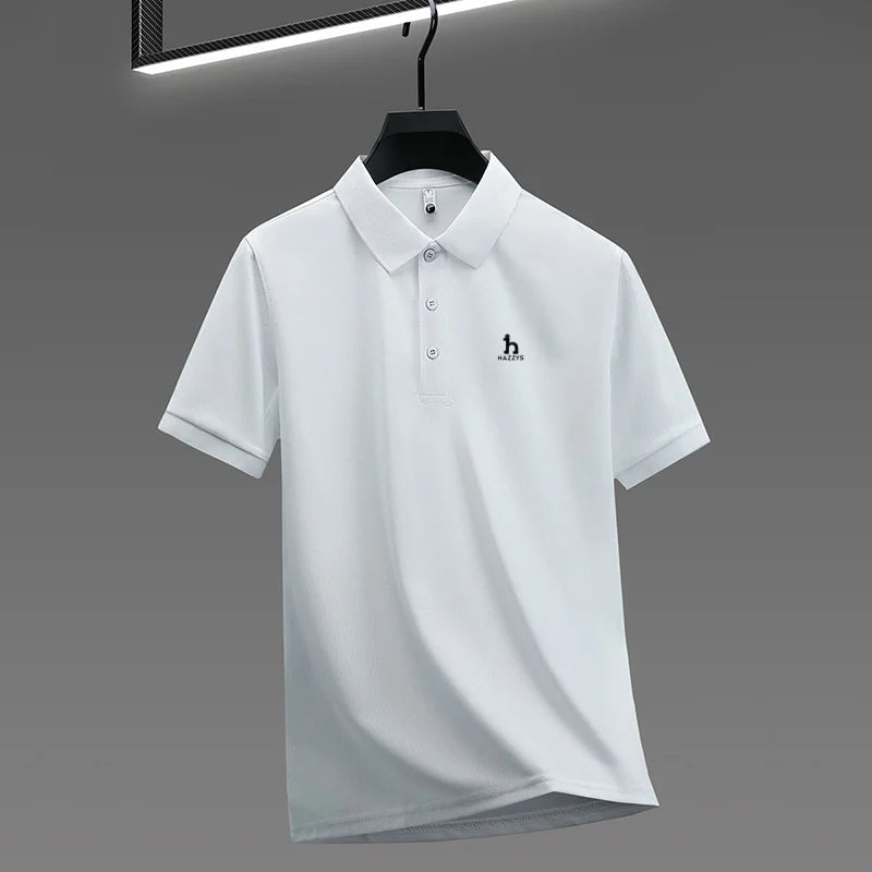 New Men's High End Brand Lape Short Sleeved Polo Shirt Summer Fashion Letter Print T-Shirt Casual Business Office Men's Clothing