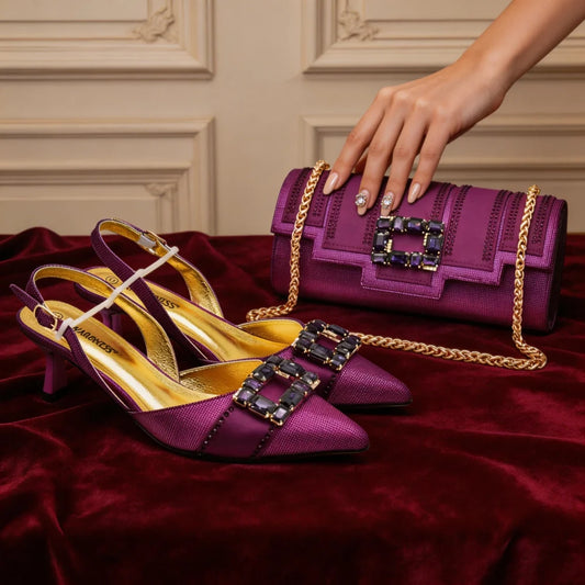 Latest Shoe and Bag Set for Party in Woman Italian Bag and Shoes Sets for Women 2026 Luxury Matching Bag and Shoes for Wedding