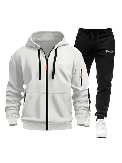 Zipper Sweatshirt Suit Sweatshirts for Men Daily Casual Hoodies Pants High Quality 2026 Sports Tracksuit Jogging Men's Clothing