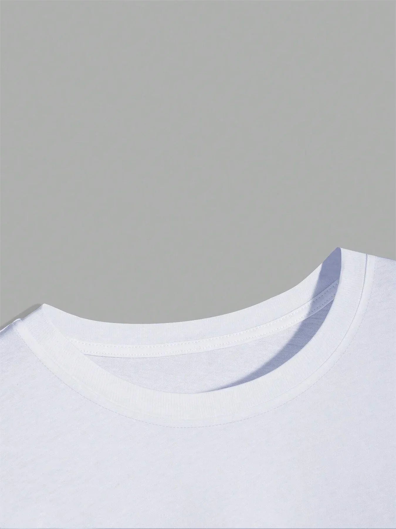 Summer men's 100% pure cotton casual loose size smiley face pattern printed sports comfortable round neck short sleeved T-shirt