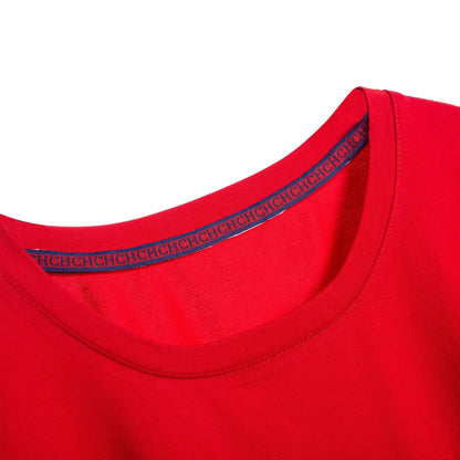 Women's T-shirt 2025 New Hand Embroidered Heavy Industry Casual Top Simple Round Neck Short Sleeve Women's Clothing