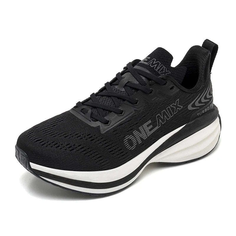 Tênis de Corrida Masculino ONEMIX com Amortecimento de Ar, Tênis Esportivo Respirável de Malha para Uso Externo, Aumento de Altura, Calçado de Caminhada, Tamanhos EU 35-47